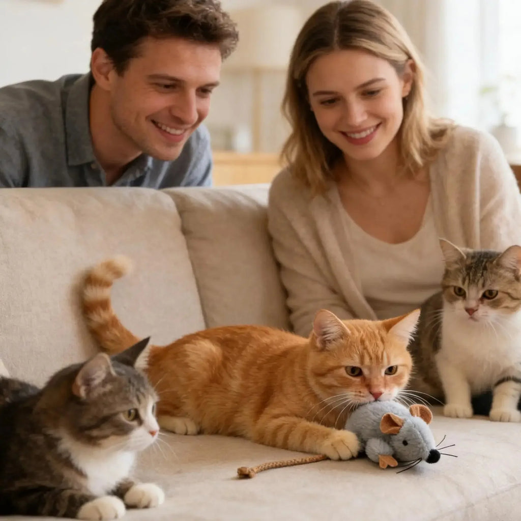 Moving Mouse Cat Toy – Plush Interactive Sound Toy
