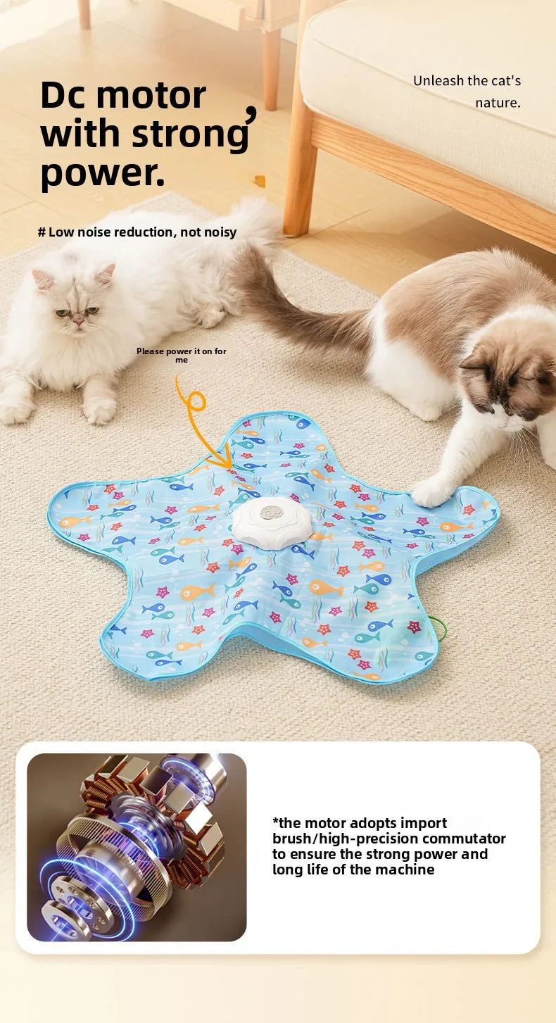 Automatic Hide and Seek Cat Toy – Moving Feather Interactive Toy