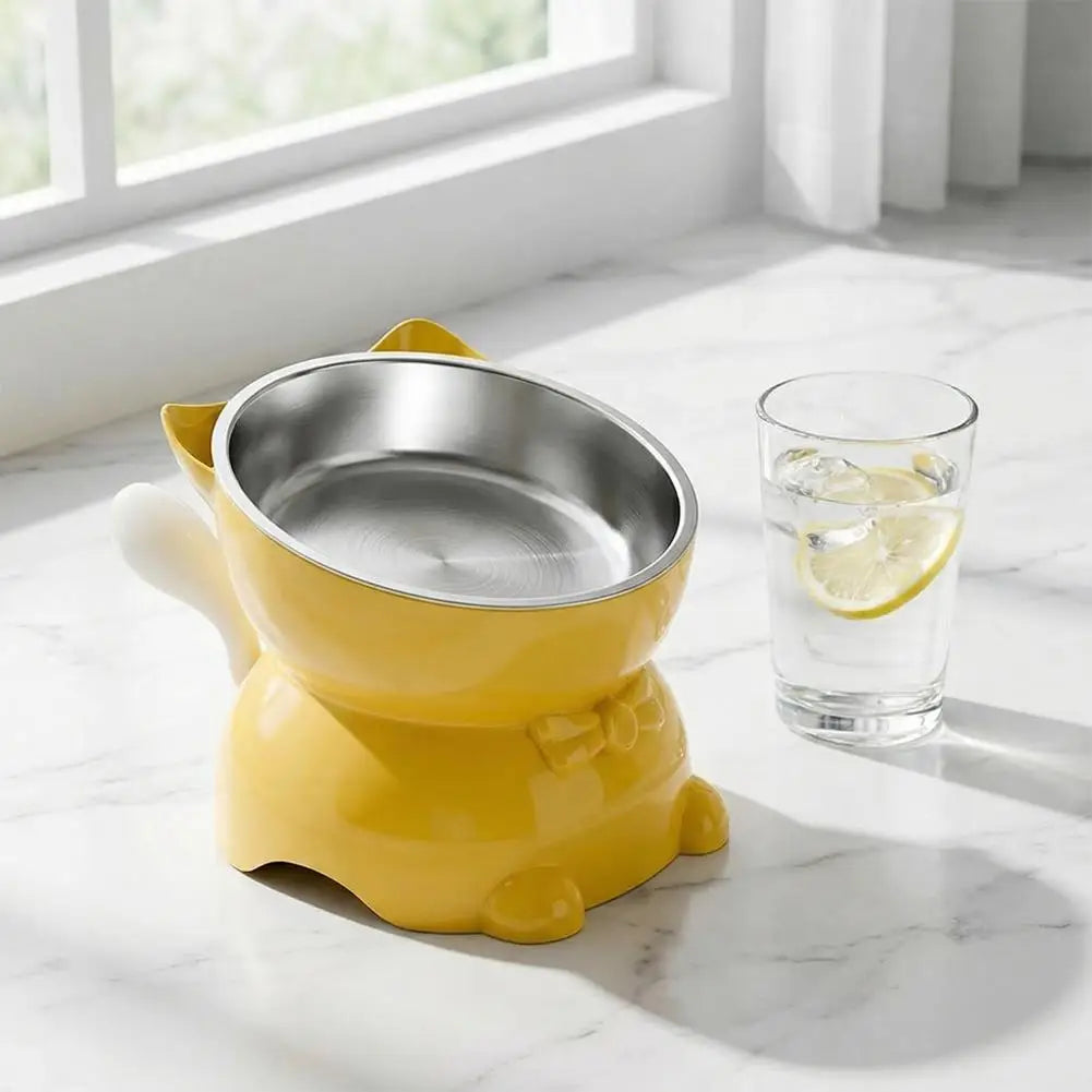 Elevated Cat Bowl – Inclined Food & Water
