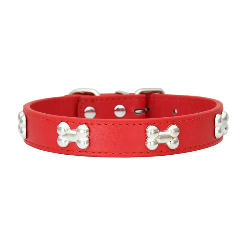 Leather Dog Collar Breakaway Puppy Collar for Small & Large Dogs
