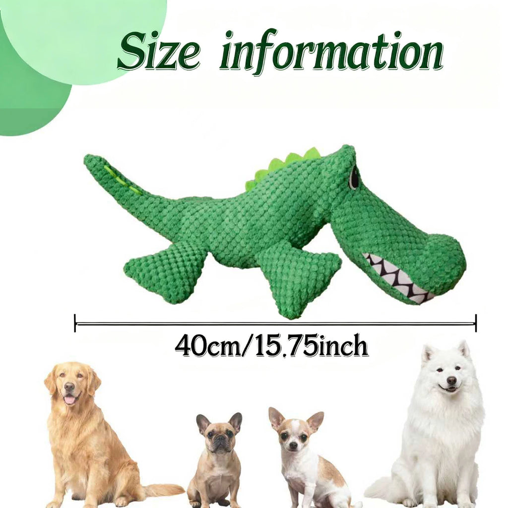 Plush Squeaky Dog Toy – Dinosaur Interactive Chew Toy for Dogs