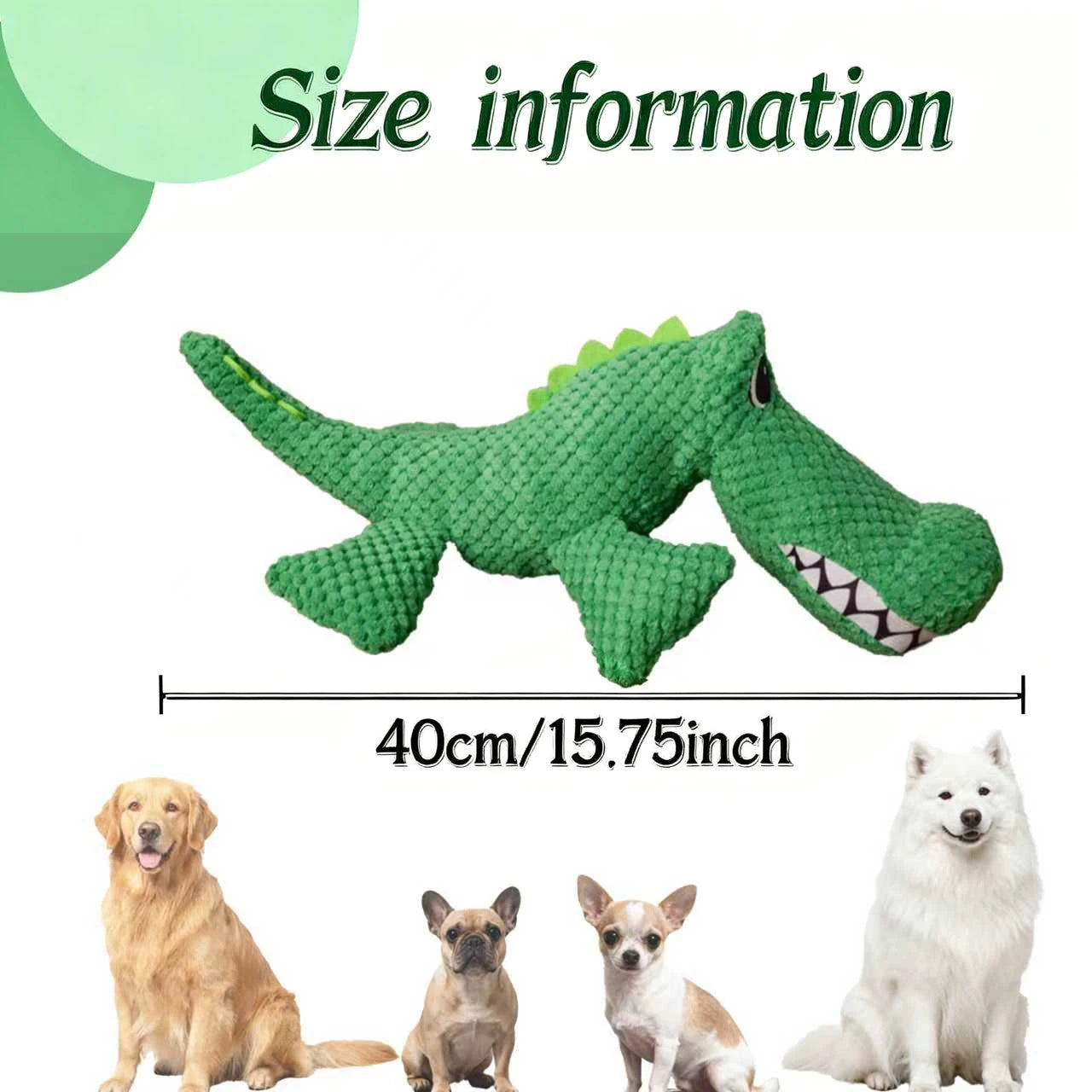 Plush Squeaky Dog Toy – Dinosaur Interactive Chew Toy for Dogs