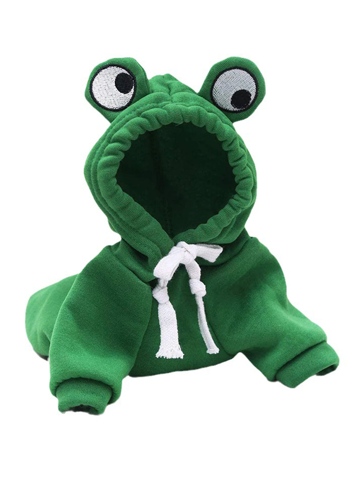 Dog Sweater for Small & Medium Dogs Green Frog Hoodie