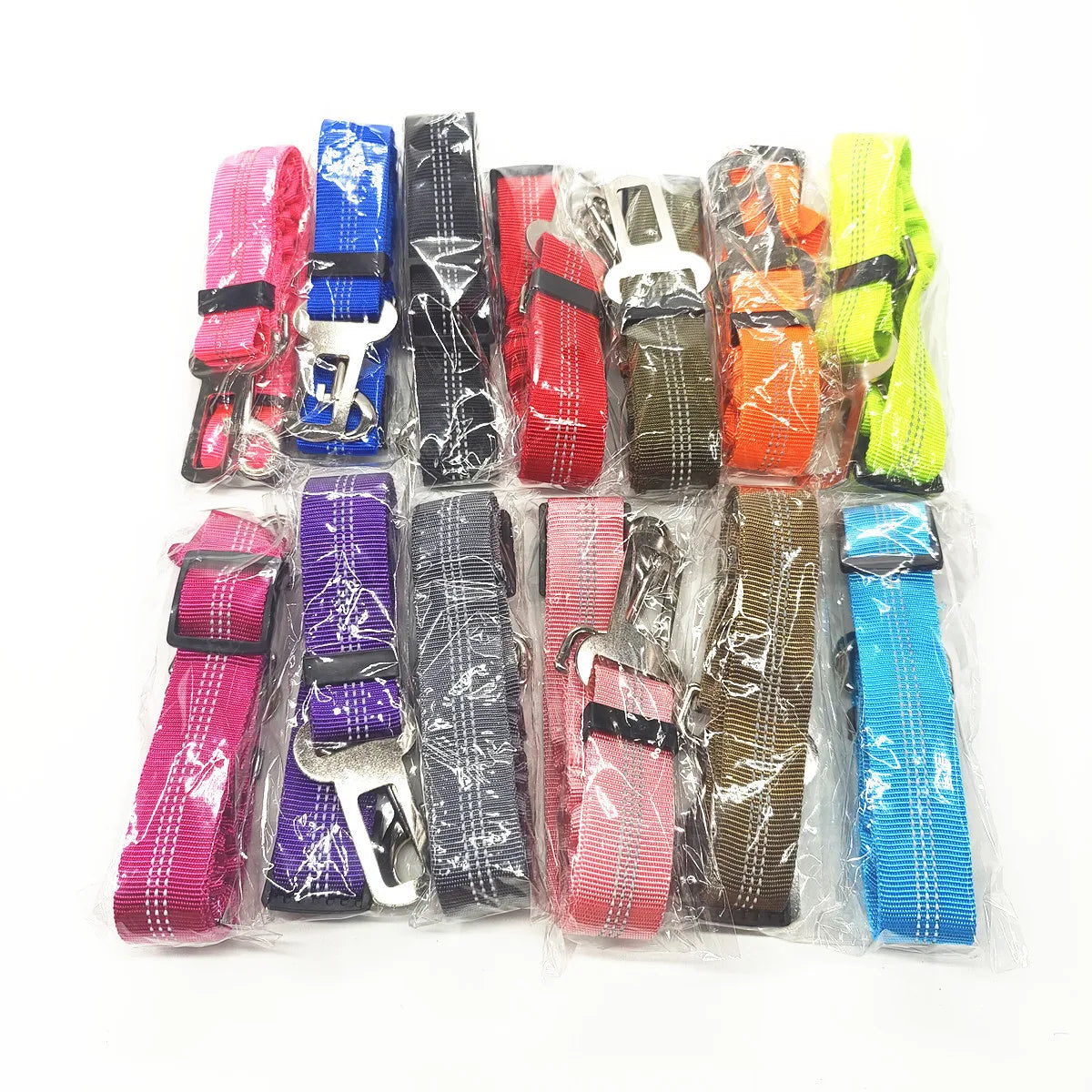 Adjustable Dog Car Seat Belt – Nylon Reflective Travel Harness