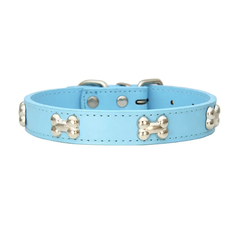 Leather Dog Collar Breakaway Puppy Collar for Small & Large Dogs