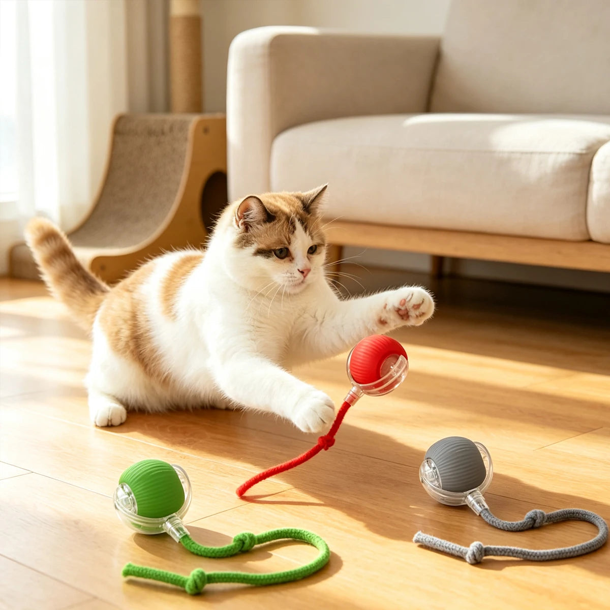 Automatic Cat Ball Toy – Interactive Self-Moving Rolling Ball