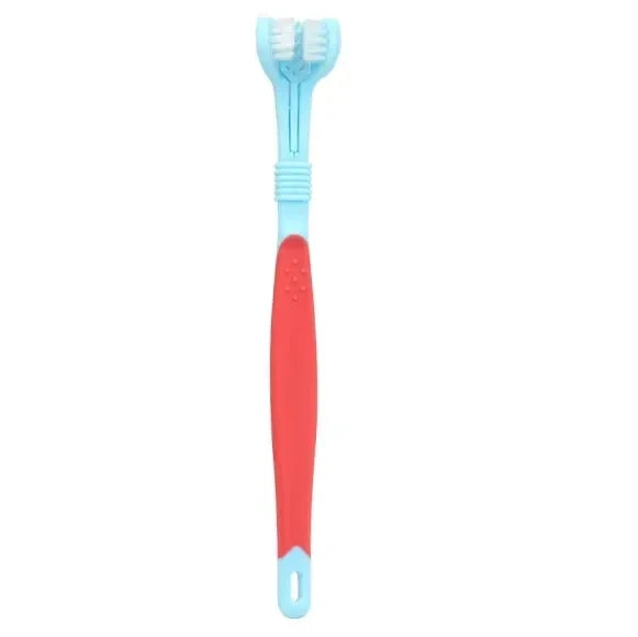 3 Sided Dog Toothbrush for Pet Teeth Cleaning