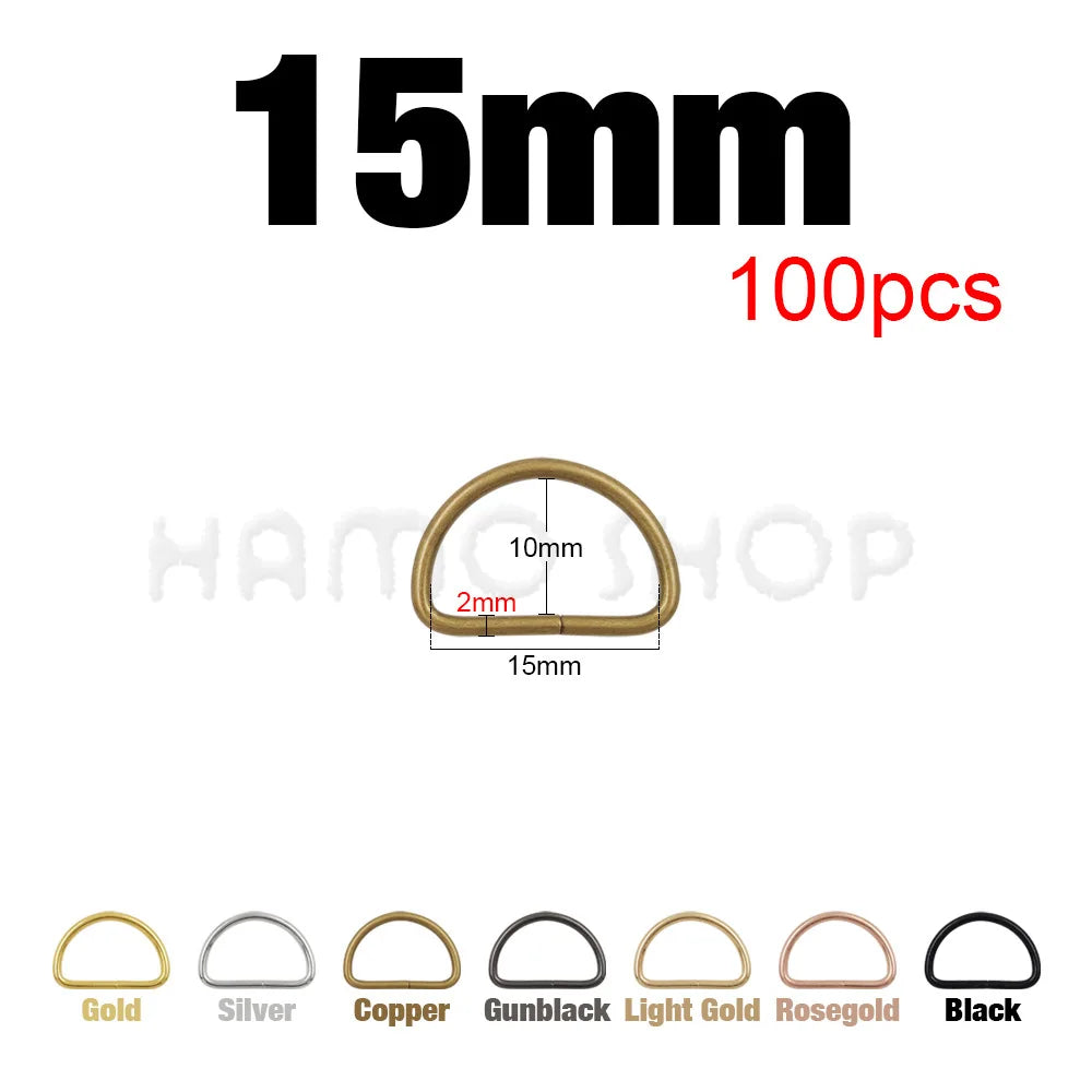 Metal D Ring Buckle – Bag Strap Hardware for Leather Craft DIY