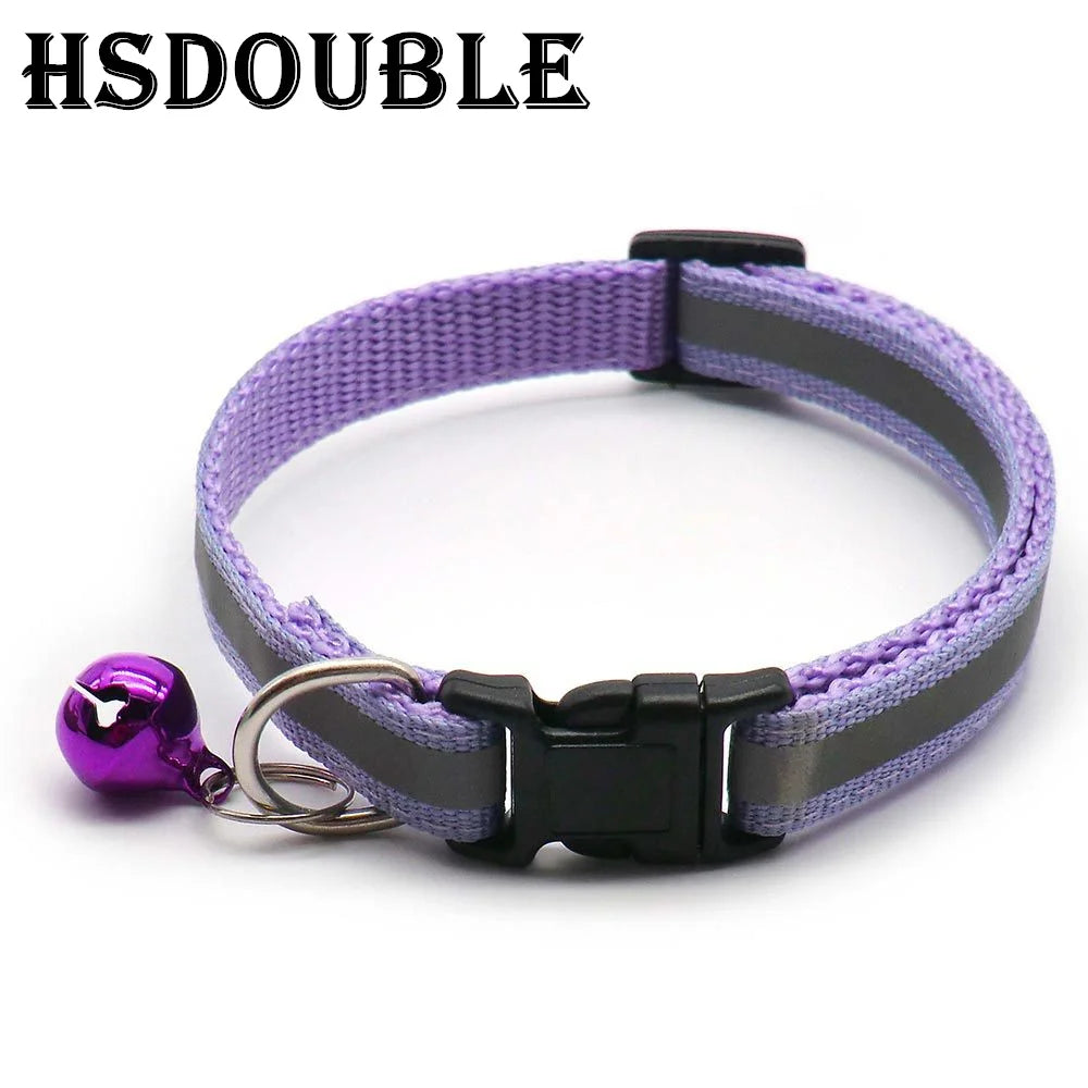 Reflective Cat Collars – 2 Pack Adjustable Collars with Bells