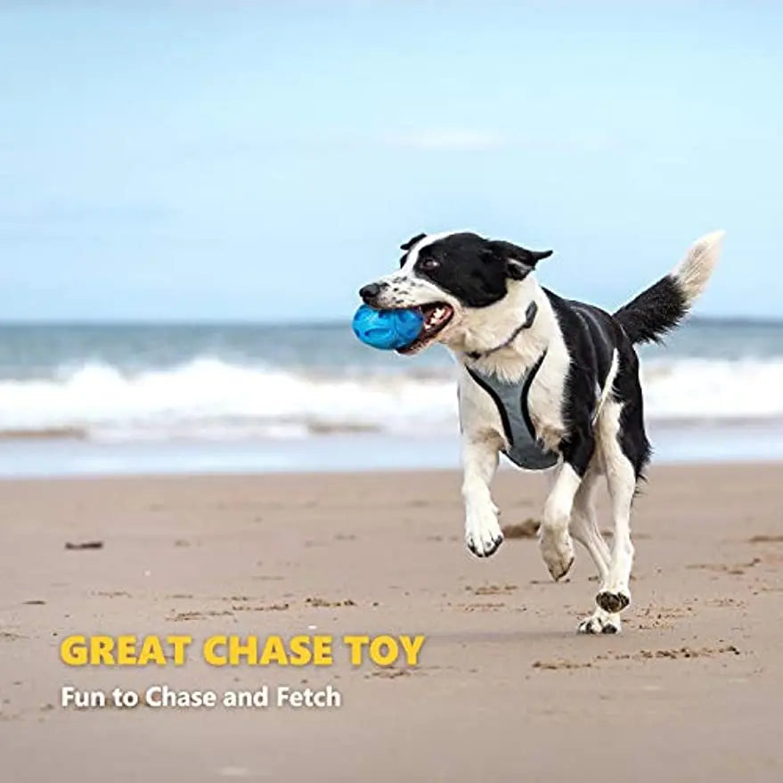 Rubber Dog Chew Ball – Squeaky Toy for Medium & Large Dogs