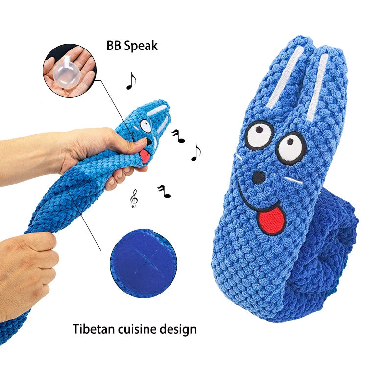 Interactive Dog Puzzle Toy – Plush Squeaky Food Feeder for Dogs
