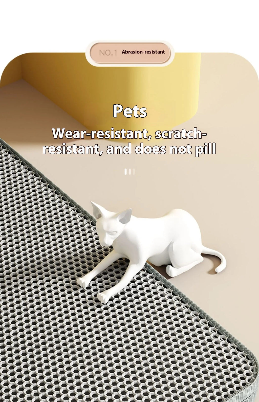 Cat Litter Mat – 2-Layer Waterproof Sand Trapping Mat