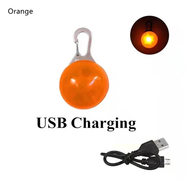 Rechargeable Dog Collar Light – LED Pet Safety Pendant