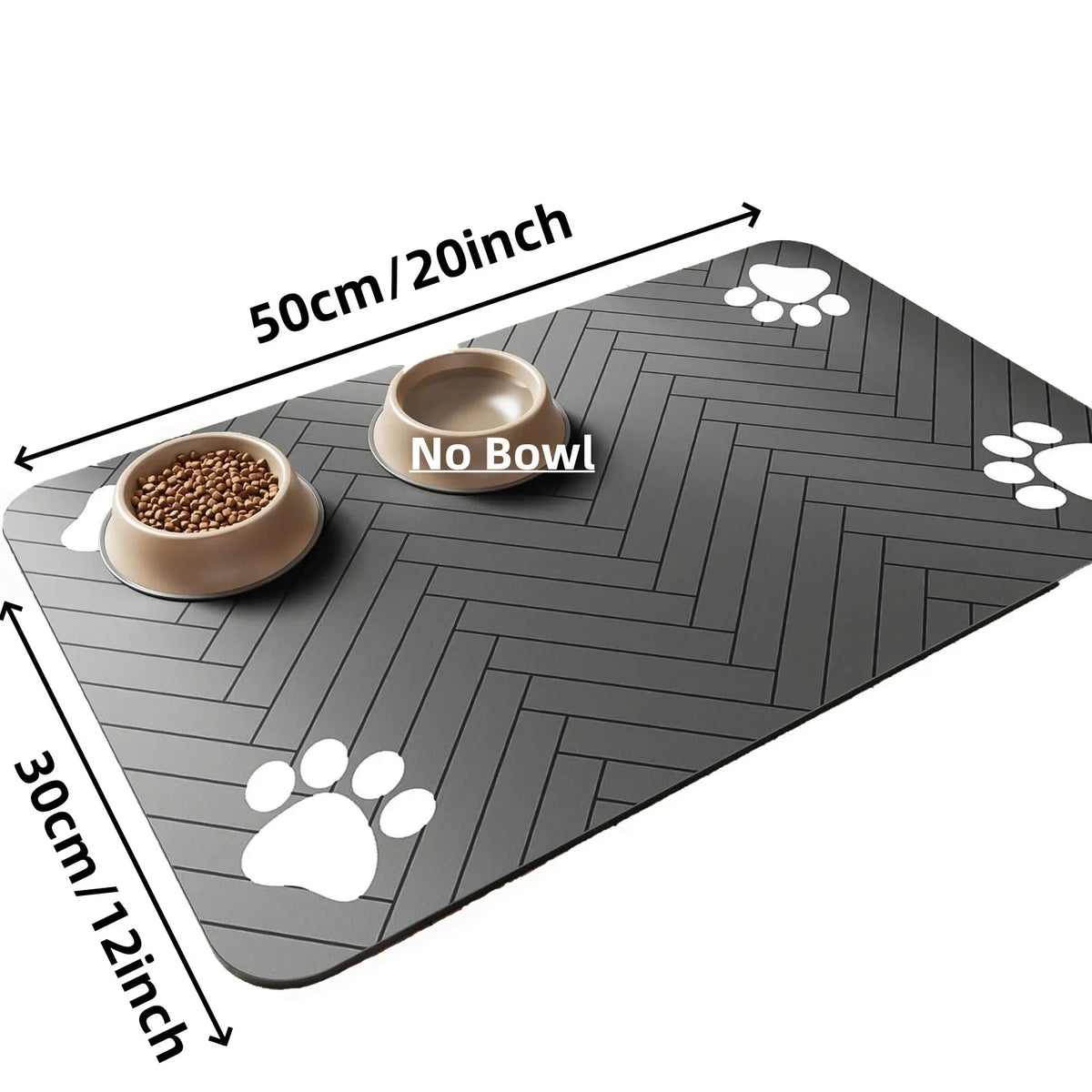 Pet Feeding Mat, Absorbent Waterproof Bowl Mat for Dogs & Cats