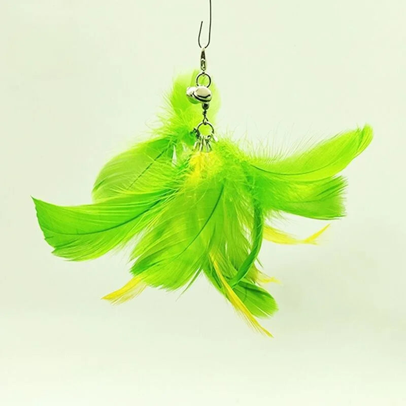 Interactive Feather Cat Wand with Bell & Suction Cup