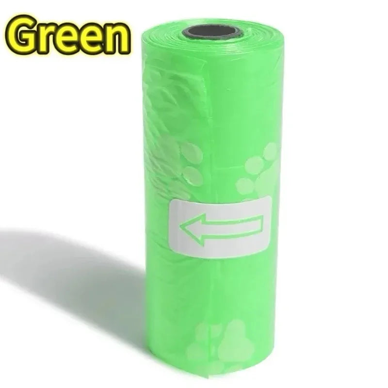 Dog Poop Bags Biodegradable Leak Proof Scented Paw Print Rolls