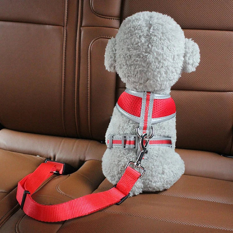 Dog Car Seat Belt – Adjustable Nylon Vehicle Safety Harness