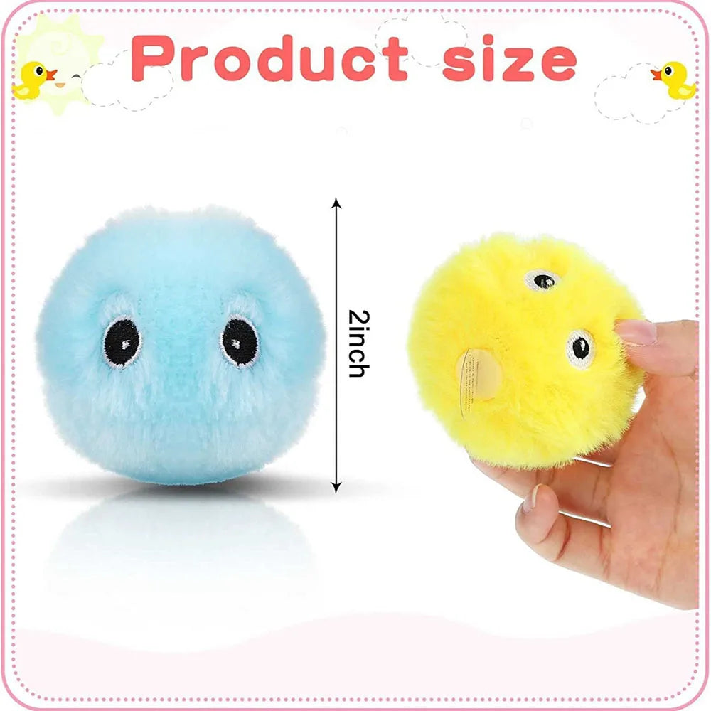 Interactive Cat Ball Toy – Plush Squeaky Training Toy for Cats