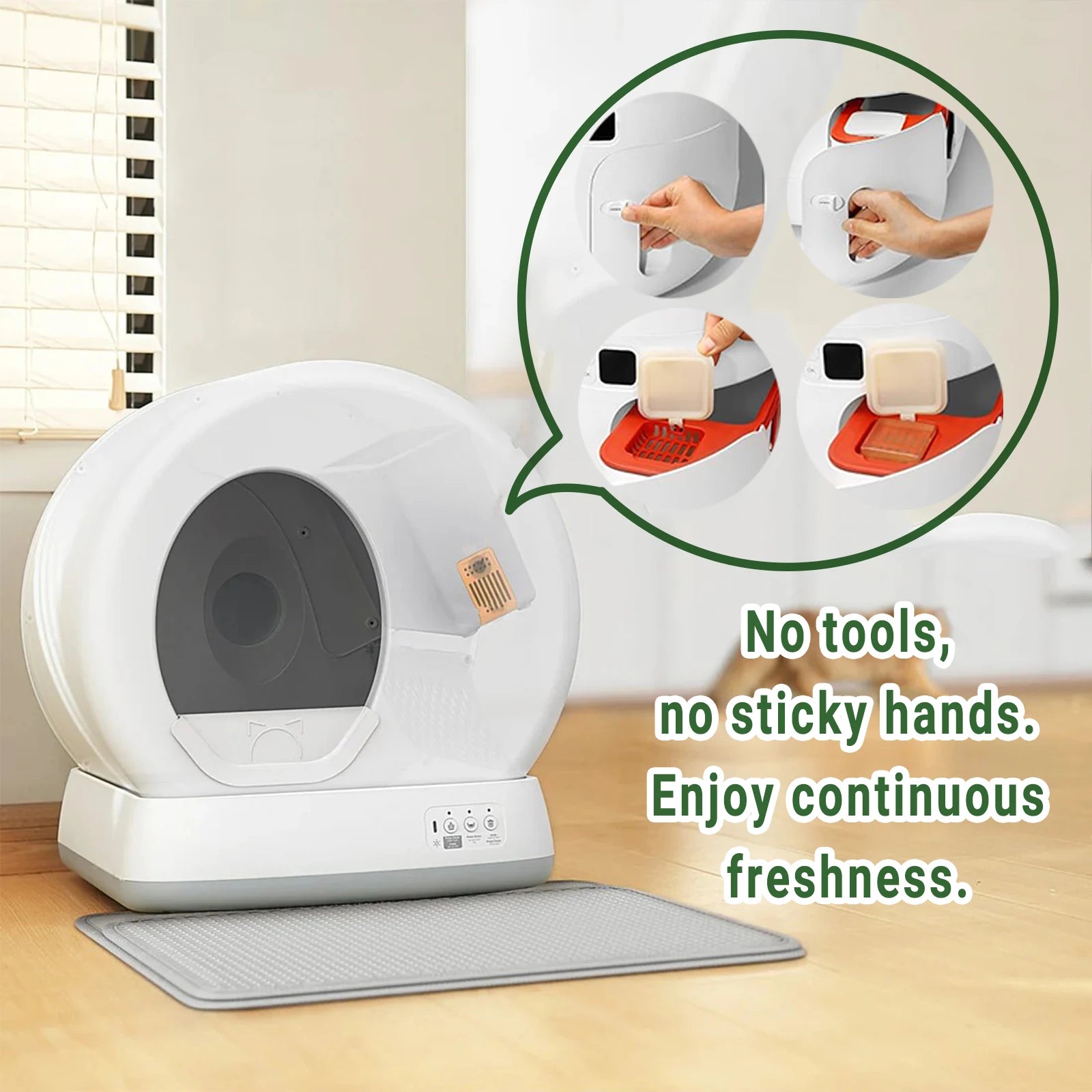 Cat Litter Deodorizer Replacement – Self-Cleaning Litter Box Accessory