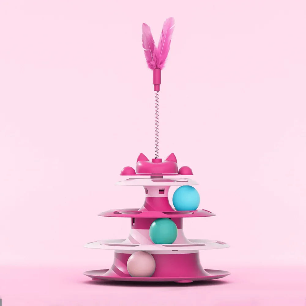 Interactive Cat Toy – Turntable Ball & Stick Play Toy
