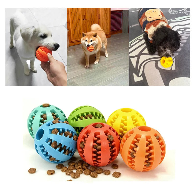 Treat Dispensing Dog Ball – Interactive Rubber Puzzle Toy