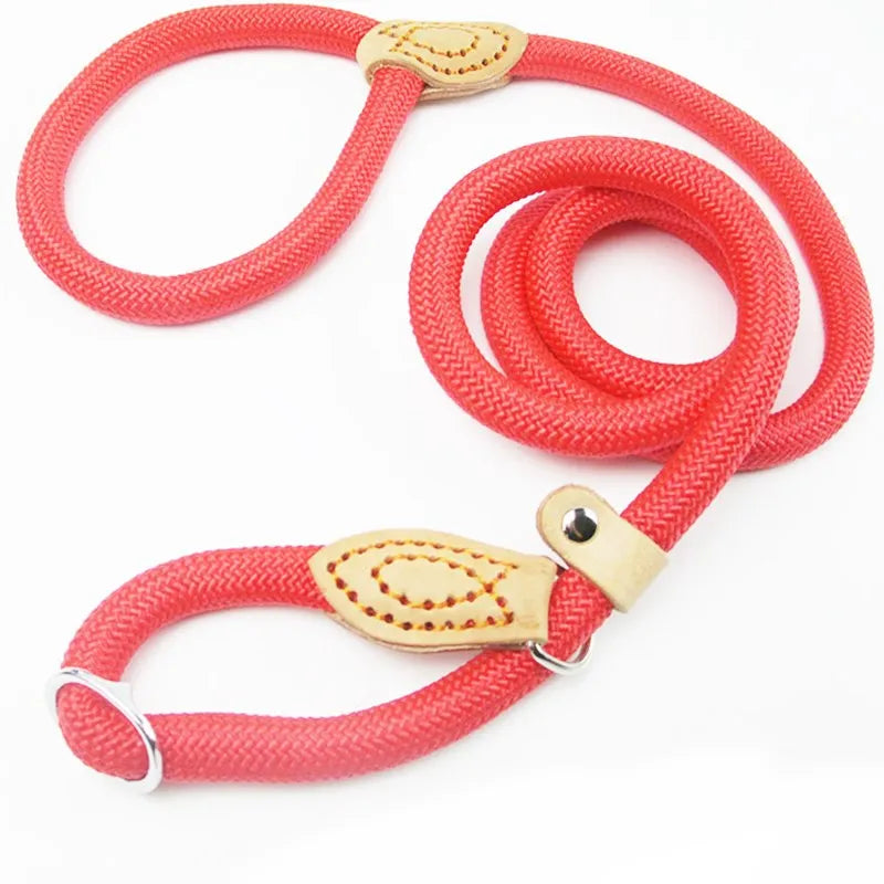 Slip Rope Dog Leash – Adjustable Braided Training Lead for Large Dogs