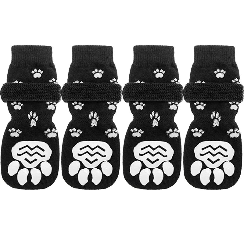Dog Socks with Straps – Anti Slip Paw Protector for Indoor Floors