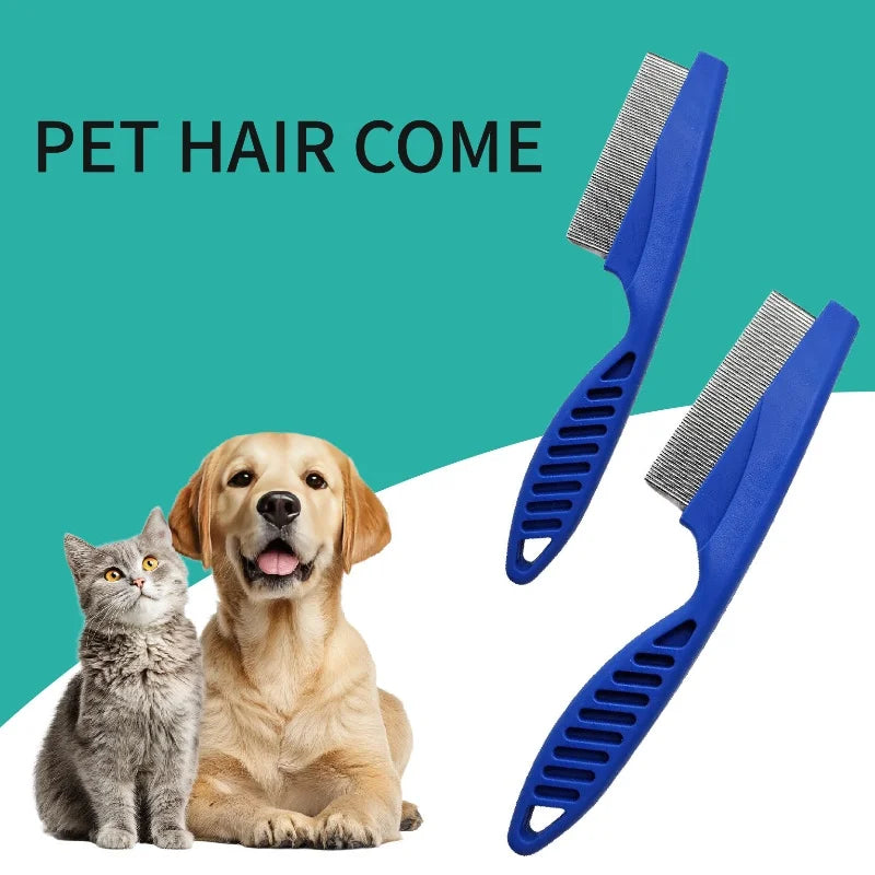 Flea Comb for Dogs Stainless Steel Pet Hair Grooming Brush