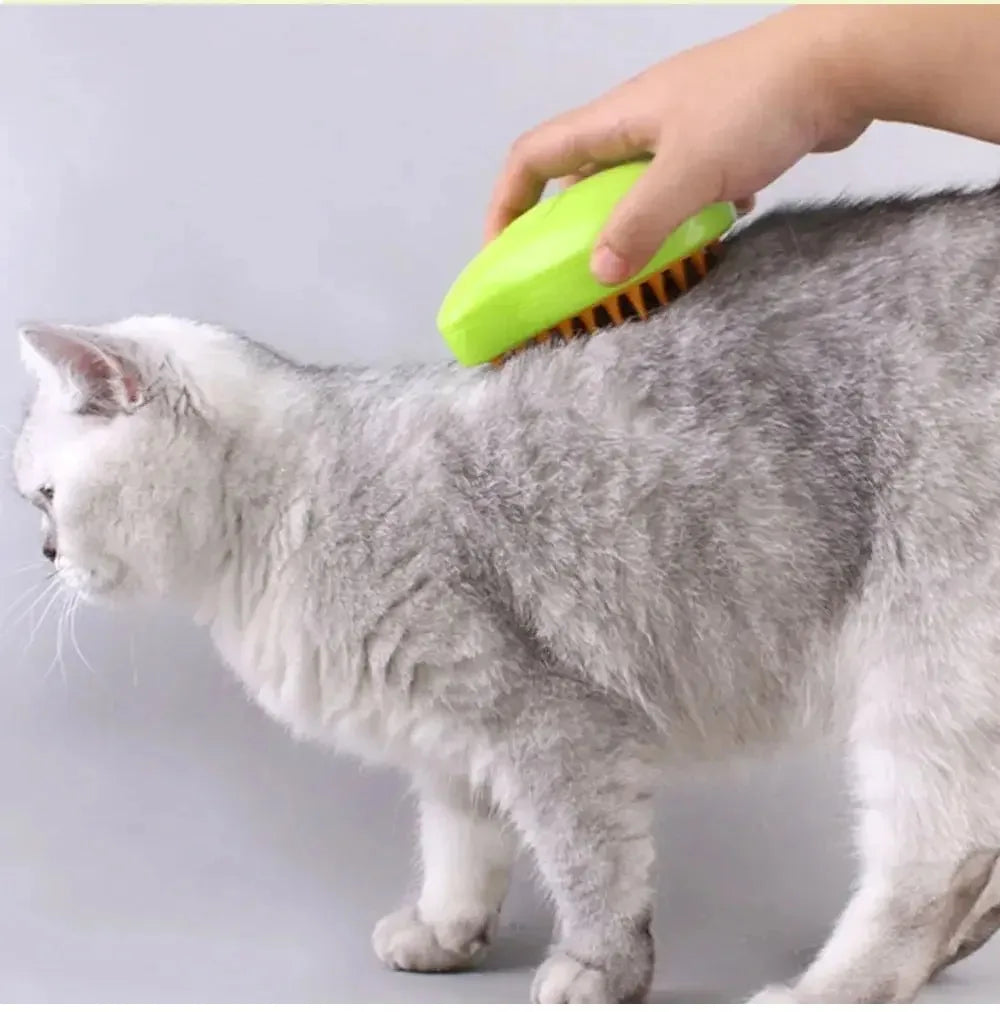 Cat Steam Brush – Electric Grooming, Massage & Deshedding Tool