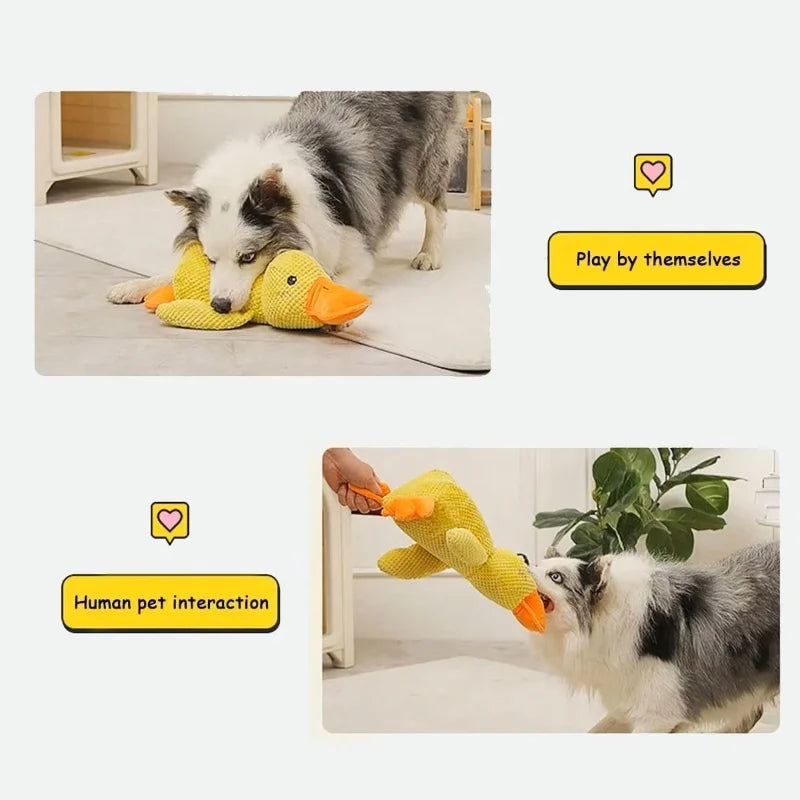 Squeaky Duck Dog Toy – Plush Sound Toy for Puppies & Dogs