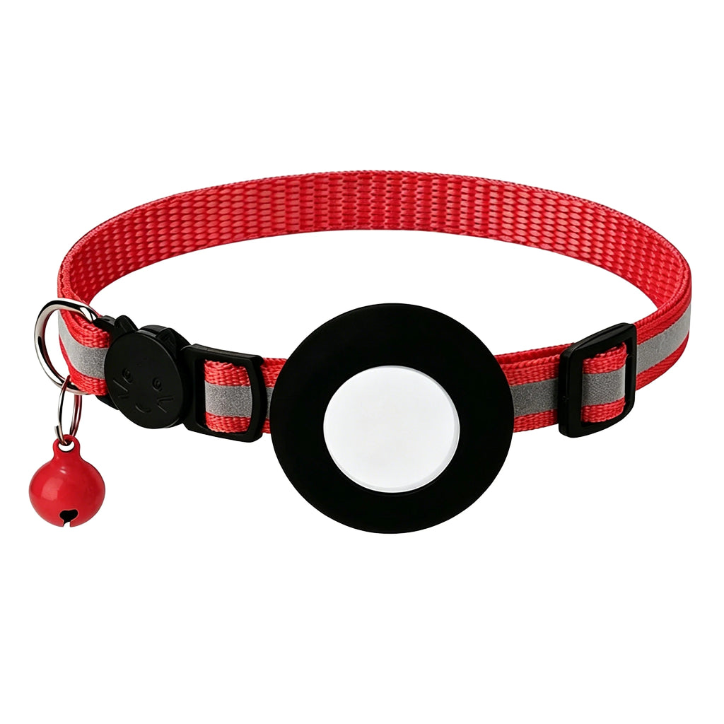 AirTag Cat Collar, Reflective Breakaway Collar With Bell