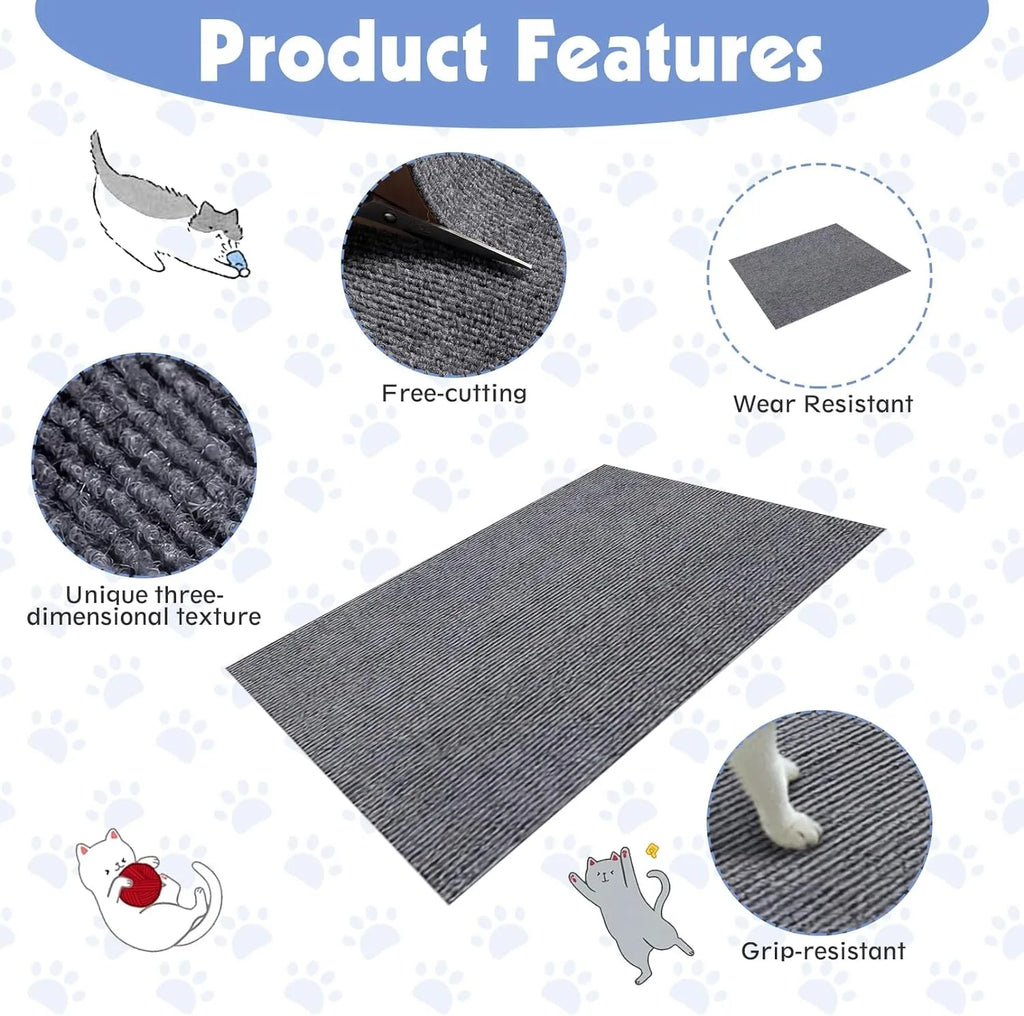 Cat Scratching Pad – Self-Adhesive Trimmable Mat for Furniture