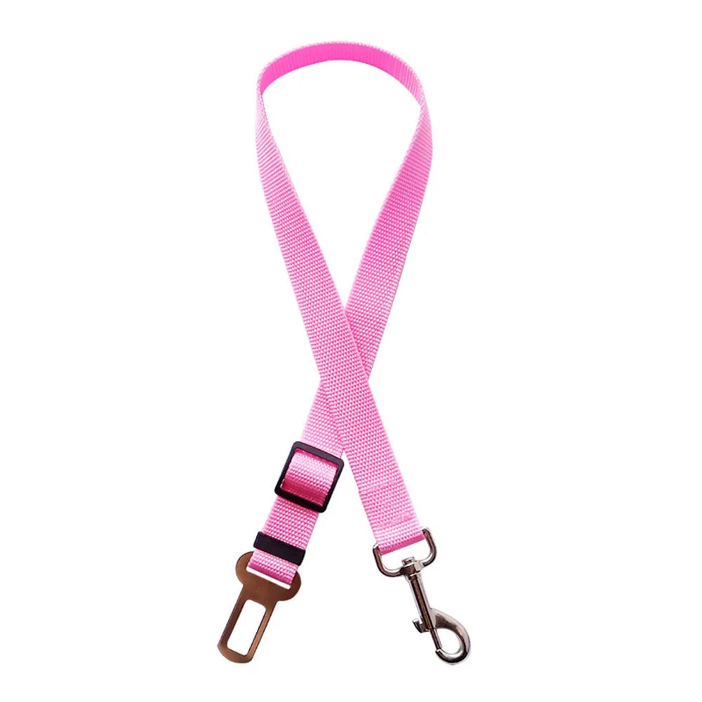 Adjustable Dog Car Seat Belt – Nylon Reflective Travel Harness