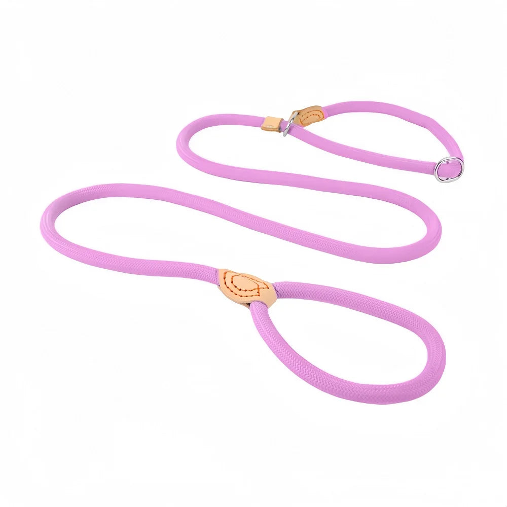 Slip Lead Dog Leash – Adjustable Braided Rope for Large Dogs