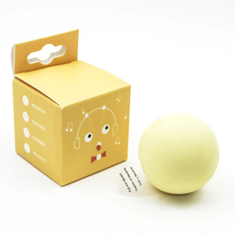 Interactive Cat Ball Toy with Touch Sounds and Catnip Compartment