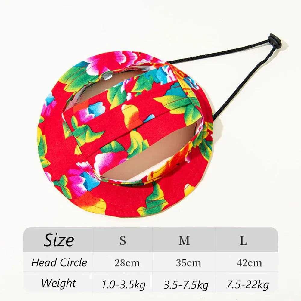 Dog Sun Hat Adjustable Bucket Hat for Summer Outdoor Walks