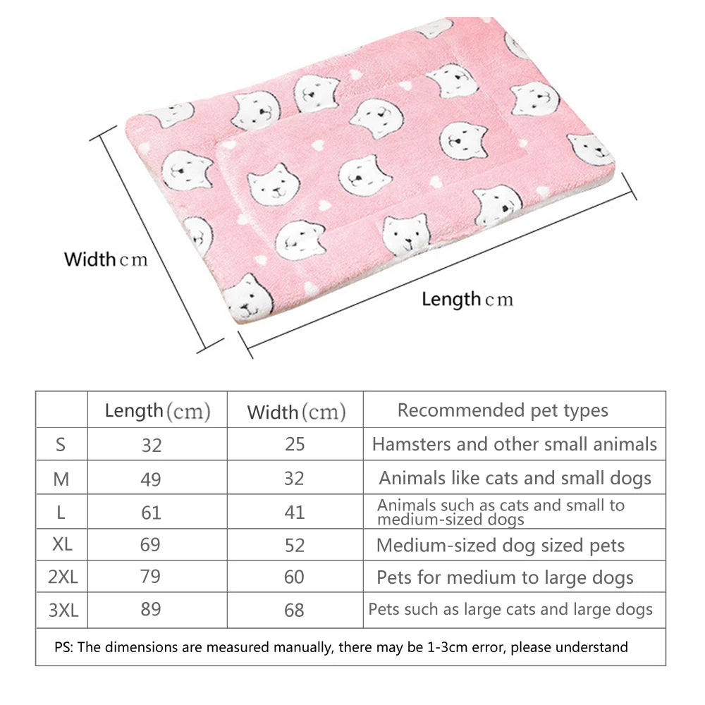 Cat Sleeping Mat – Plush Warm Cushion for Cats & Small Dogs