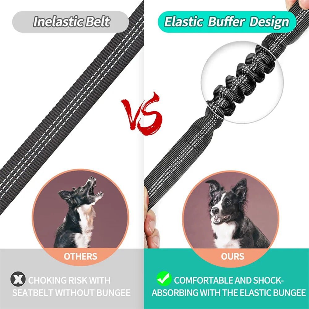 Adjustable Dog Car Seat Belt – Nylon Reflective Travel Harness