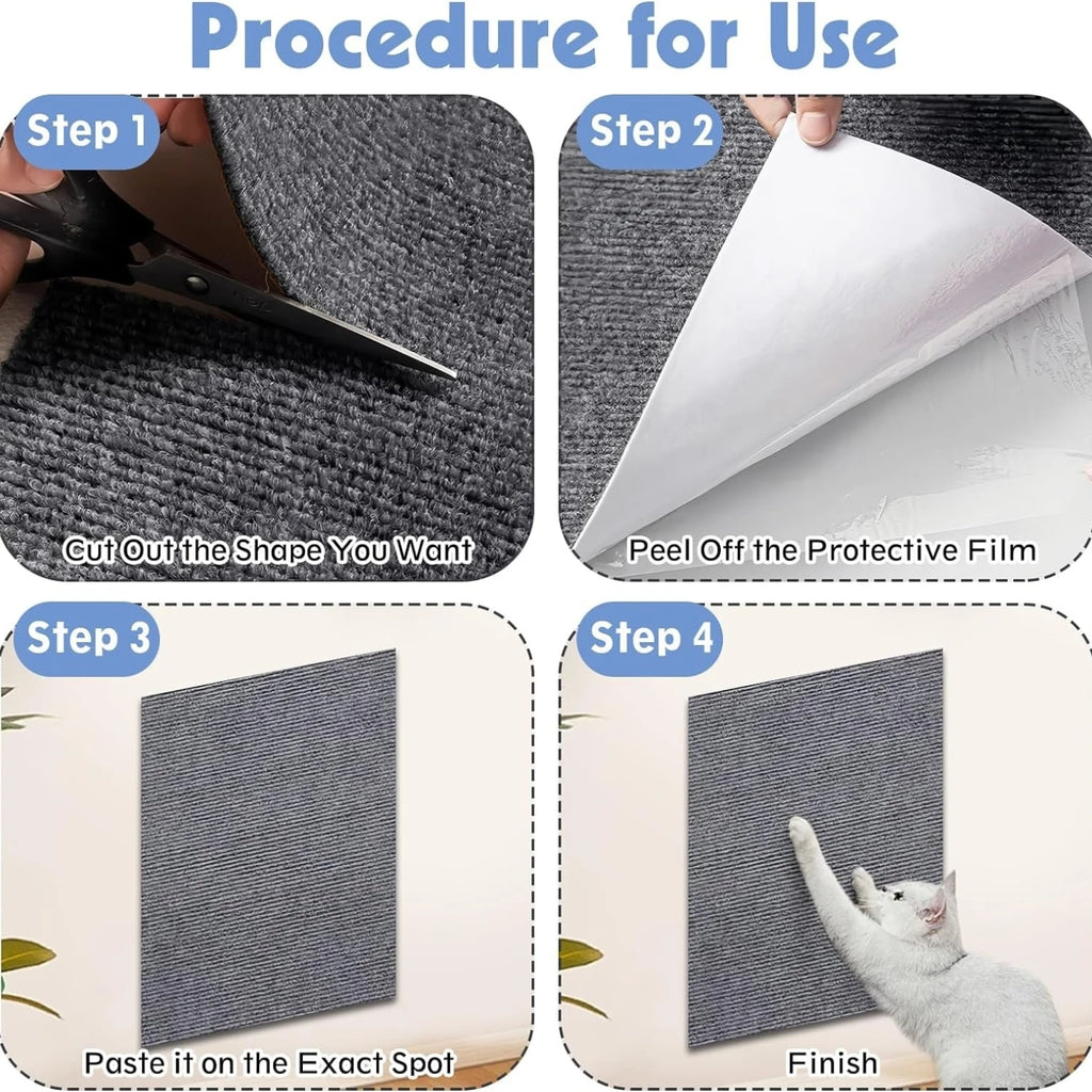 Cat Scratching Pad – Self-Adhesive Trimmable Mat for Furniture
