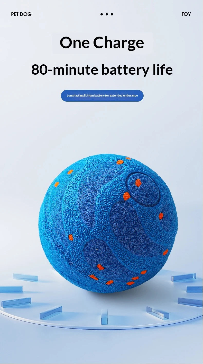 Interactive Dog Toy Automatic Moving Rechargeable Chew Ball