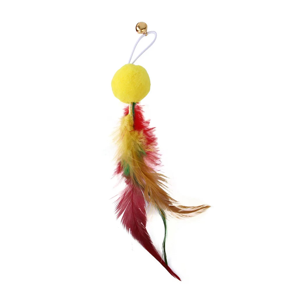 9 Pack Cat Feather Toy Replacement Heads for Interactive Play