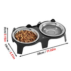 Stainless Steel Cat Bowl – Anti-Tip Food & Water Bowl for Pets