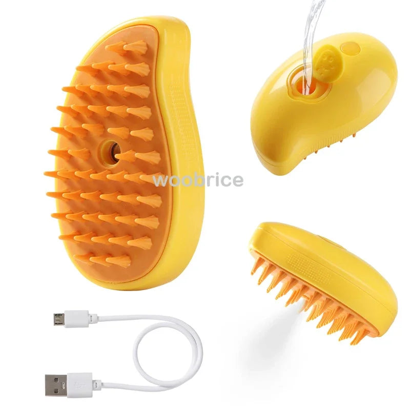 Cat Steam Brush 3-in-1 Pet Grooming Brush for Loose Hair & Tangles