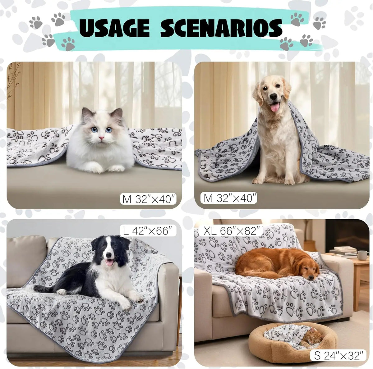 Soft Cozy Dog Blanket –  for Dogs & Cats
