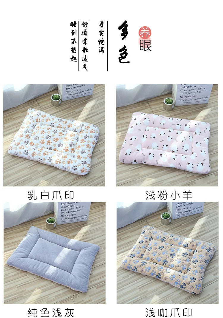 Cat Bed Mat – Double-Sided Plush Washable Bed for Cats & Small Dogs