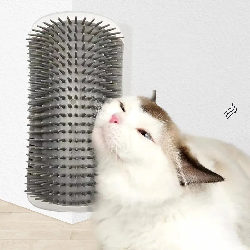 Cat Corner Brush Self Grooming Hair Removal & Massage Scratcher