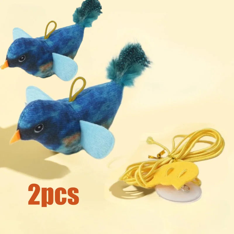 Interactive Cat Toy – Hanging Bird with Realistic Sound