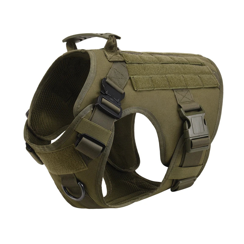 Tactical Dog Harness – 1000D Nylon Vest With Leash Set