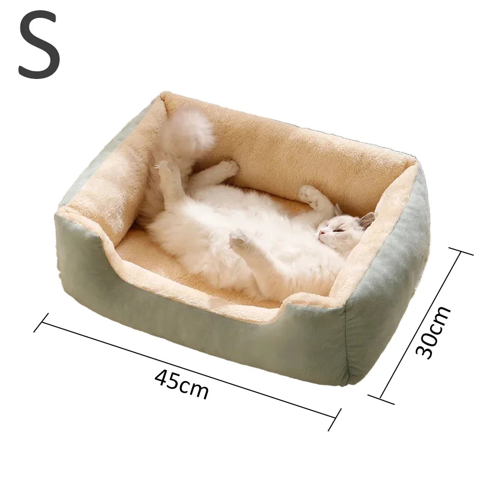 Plush Cat Bed Soft Cushion Pet Bed for Cats & Small Dogs