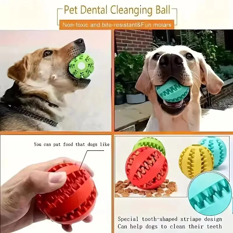 Treat Dispensing Dog Ball – Interactive Rubber Puzzle Toy